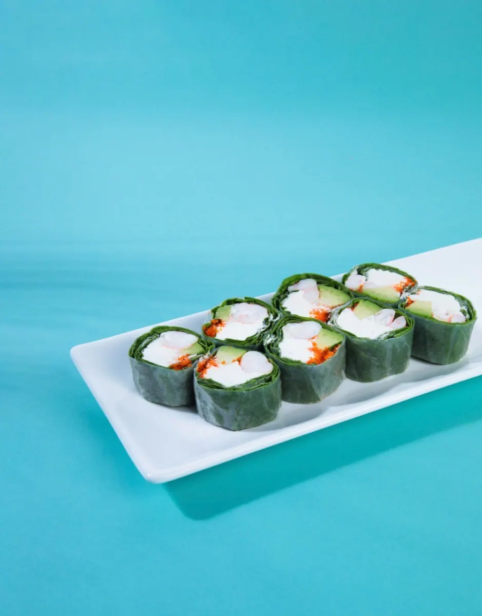 Roll without rice with shrimp